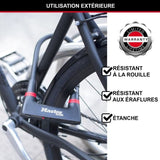 Antivol Vélo U - MASTER LOCK - 8279EURDPRO - Acier Cémenté, Clé, Certifié