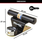 Antivol pour porte de garage basculante - MASTER LOCK - Barre de sécurité en acier - Cylindre a 6 goupilles