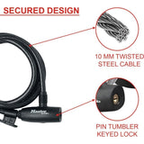 Antivol C‚ble VÈlo - MASTER LOCK - 8232EURDPRO - 1,8 m C‚ble - ClÈ - ExtÈrieur