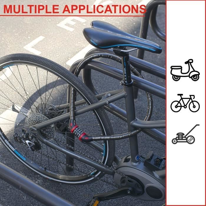 MASTER LOCK Cable Antivol Vélo - Idéal pour Vélo, Vélo Electrique, Skateboard, Poussettes, Tondeuses et autres Equipements