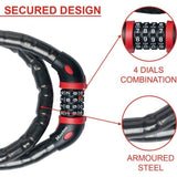 MASTER LOCK Cable Antivol Vélo - Idéal pour Vélo, Vélo Electrique, Skateboard, Poussettes, Tondeuses et autres Equipements