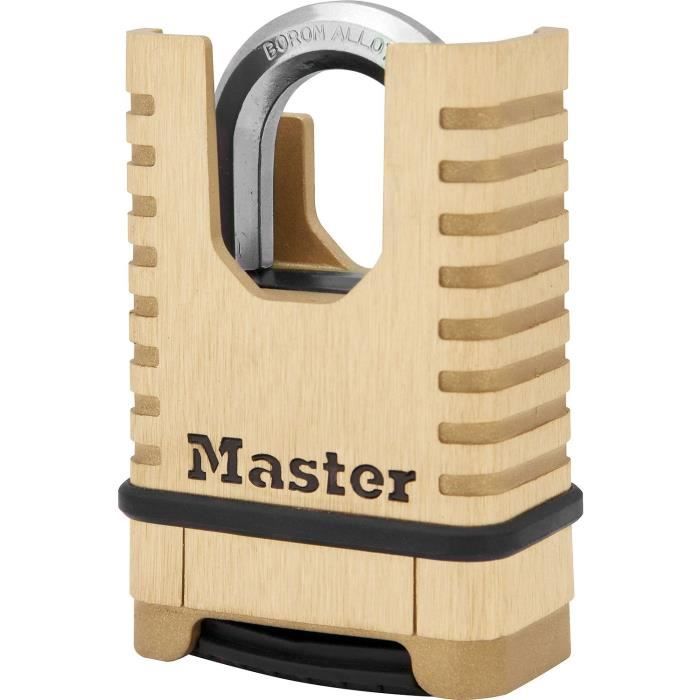 High Security Solid Brass Padlock - MASTER LOCK - M1177EURDCC - Protected Shackle - Combination - Ultra Resistant and