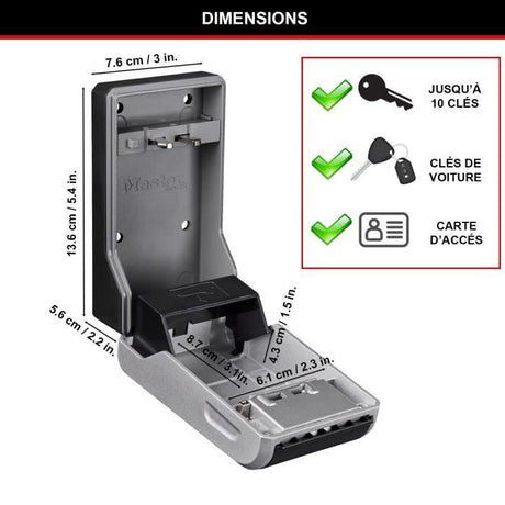 Armoire de sécurité Masterlock Boîte ŕ clés 5481EURD Format L