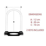 Antivol U Masterlock - H.180mm Ř12mm - Noir