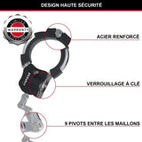 Antivol Masterlock Menottes Antivol Street Cuff  en acier chromé