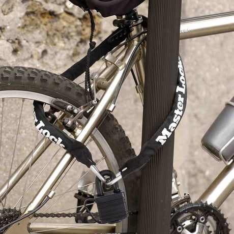 Chaîne antivol MASTER LOCK - 8390EURDPRO - 90cm x Ř 6mm - Cadenas 40mm - Gaine nylon - Noir