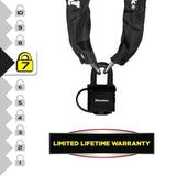 Chaîne antivol MASTER LOCK - 8390EURDPRO - 90cm x Ř 6mm - Cadenas 40mm - Gaine nylon - Noir