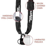 Chaîne antivol MASTER LOCK - 8390EURDPRO - 90cm x Ř 6mm - Cadenas 40mm - Gaine nylon - Noir