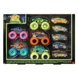 Hot Wheels Monster Trucks - Coffret 10†VÈhicules Phosphorescents - Petite voiture - Des 3 ans HCB57