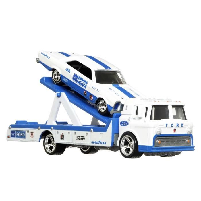 Hot Wheels - Véhicule et Transporteur (modele aléatoire) - Camion / Petite voiture - Des 3 ans FLF56