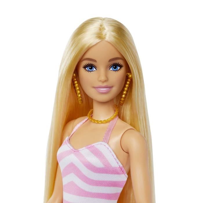 Barbie-Barbie Plage-Poupée blonde en maillot de bain et accessoires HPL73