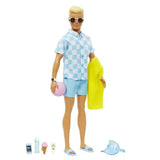 Barbie-Ken Plage-PoupÈe blonde short de bain et accessoires de plage HPL74