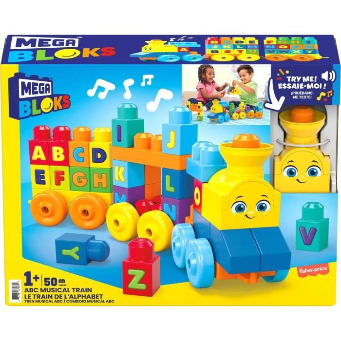 Mega Bloks - Le Train de l'Alphabet - Jouet de construction - 12 mois et + FWK22