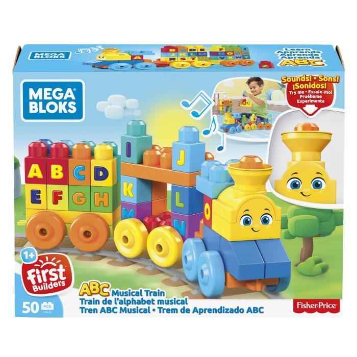 Mega Bloks - Le Train de l'Alphabet - Jouet de construction - 12 mois et + FWK22