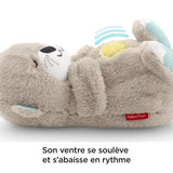 Fisher-Price - Ma Loutre Câlins Bonne Nuit - Peluche Veilleuse Bébé Musicale et Lumineuse - Jouet d'Eveil - Des la naissance FXC66