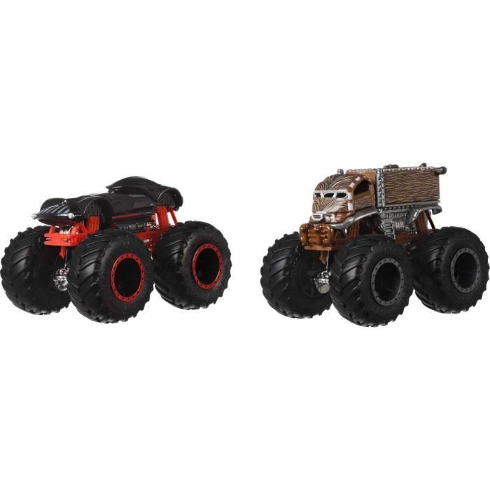 Hot Wheels - Coffret 2 véhicules Monster Truck Double Démolition  - Petites Voitures - 3 ans et + FYJ64