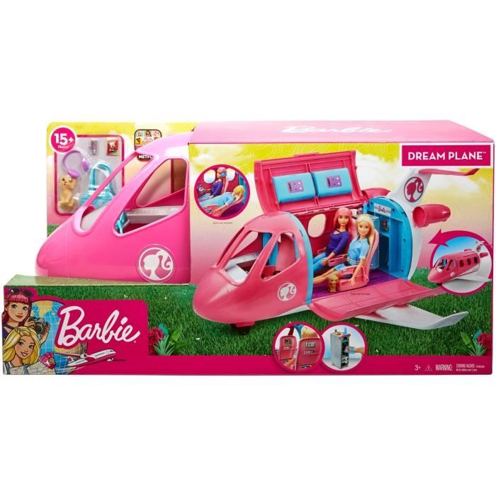 Barbie - L'Avion de Reve de Barbie - VÈhicule PoupÈe Mannequin - 3 ans et + GDG76