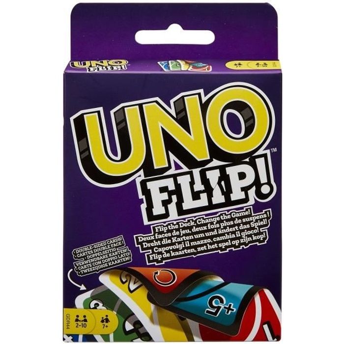 Mattel Games - Uno Flip Side - Jeu de cartes Familles - 7 ans et + GDR44