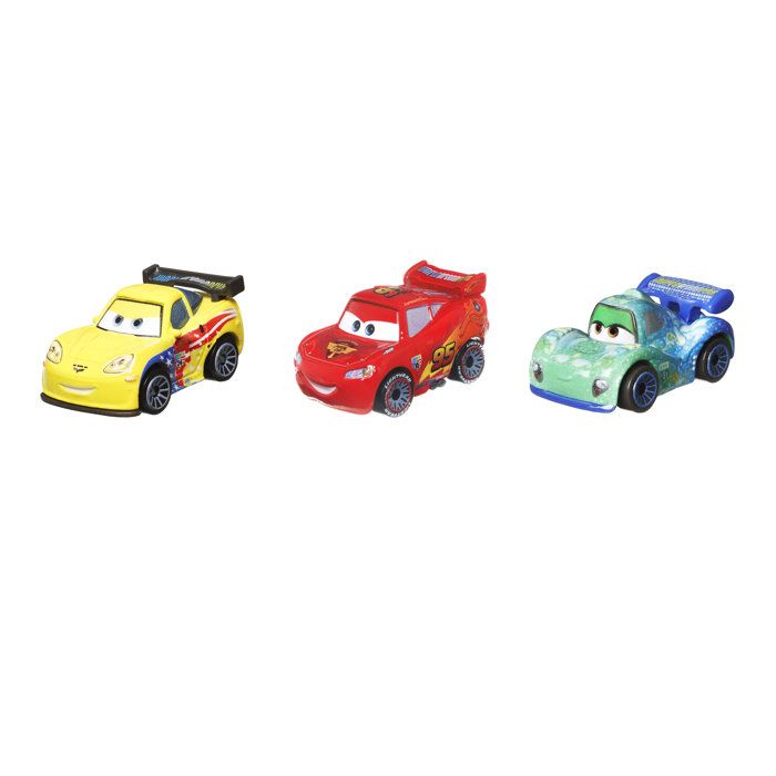 Cars Disney Pixar - Pack de 3 Mini Véhicules (modele aléatoire) - Petite Voiture - 3 ans et + - Disney Pixar Cars - GKG01