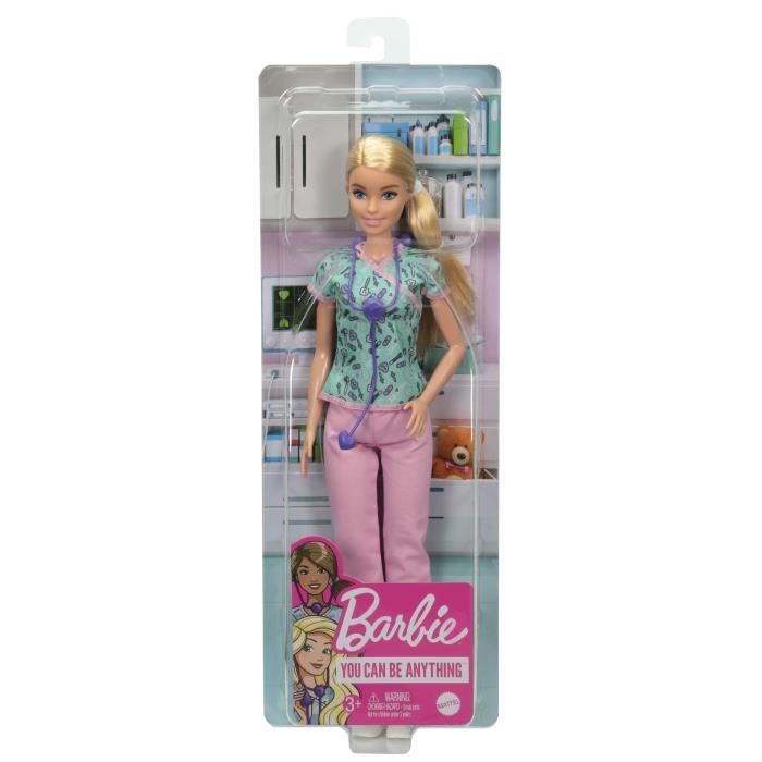 Barbie - Barbie infirmiere - PoupÈe Mannequin - Des 3 ans GTW39