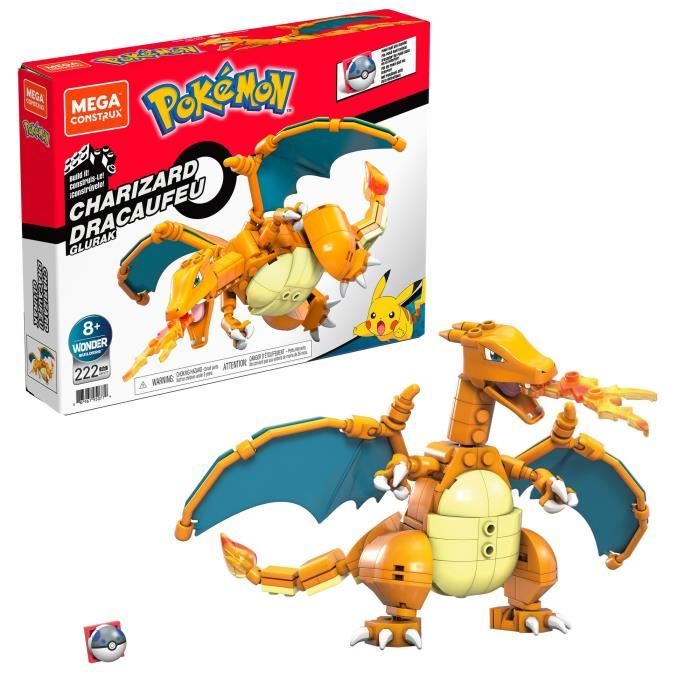 Mega Construx - Pokemon Dacaufeu to build - Building bricks - Ages 8 and up GWY77