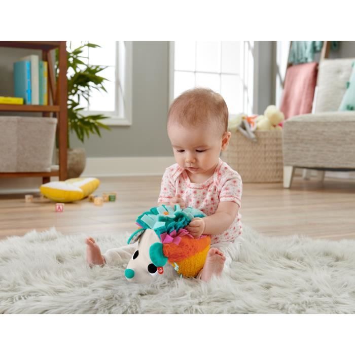 FISHER-PRICE Mon Petit hérisson sensoriel - Peluche d'éveil Bébé - Des la naissance - Fisher-Price - HBP42