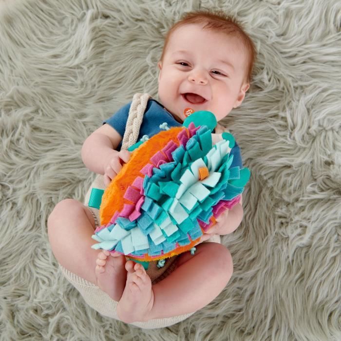 FISHER-PRICE Mon Petit hérisson sensoriel - Peluche d'éveil Bébé - Des la naissance - Fisher-Price - HBP42