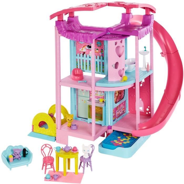 MATTEL L'incroyable Maison de Chelsea et ses animaux Barbie, 50 cm