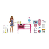 Barbie-Barbie P‚tisserie-Coffret poupÈe ´†Malibu†ª et 18†accessoires HJY19
