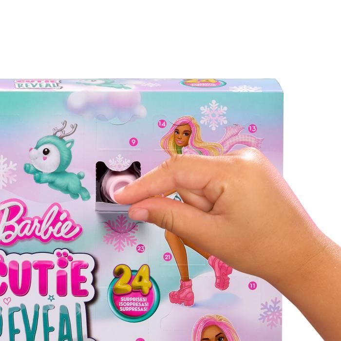 Barbie-Calendrier de l'Avent Cutie Reveal-1†poupÈe et 24†surprises HJX76