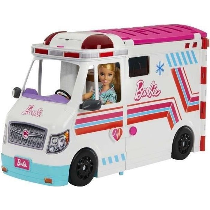 Barbie-Véhicule Médical-Coffret ambulance et clinique et accessoires HKT79