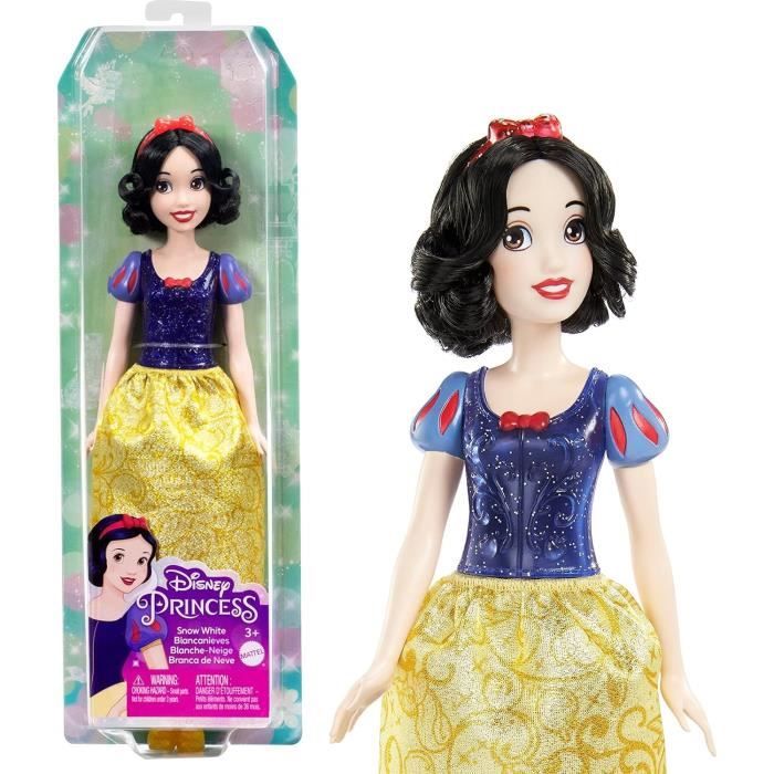 Blanche-Neige Poupée 29 cm, Mattel Poupée Disney Princesses habillage, accessoires HLW08