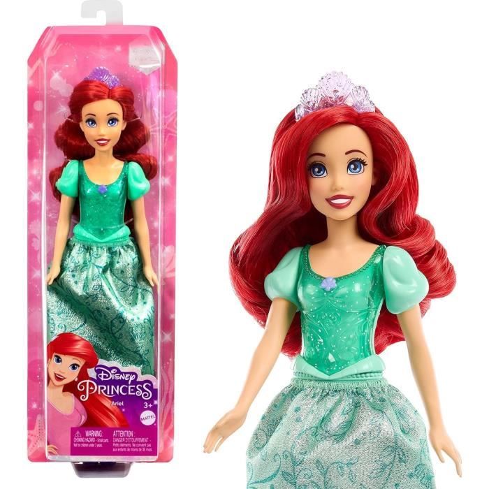 Ariel Poupée 29 cm, Mattel Poupée Disney Princesses habillage et accessoires HLW10