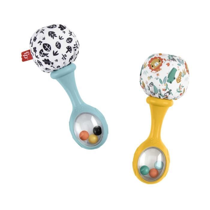 Fisher-Price-My First Maracas-Development toy 2 rattles from 3 months HMF34