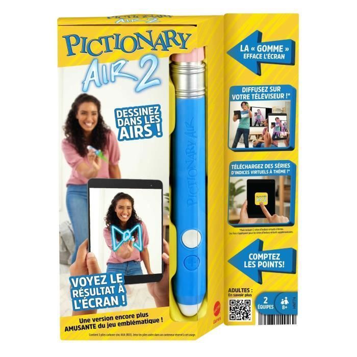 Mattel Games - Pictionary Air 2-Jeu pour enfants, adultes, famille HNT74