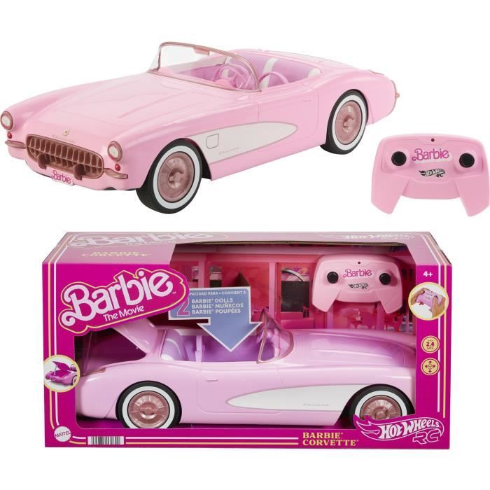 Hot Wheels-Corvette Barbie radiocommandée-Tirée du film Barbie HPW40 - Collection capsule