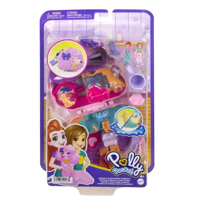 Polly Pocket-Coffret Toilettage Caniche 2†figurines et 12†accessoires HKV35