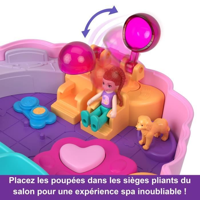 Polly Pocket-Coffret Toilettage Caniche 2†figurines et 12†accessoires HKV35