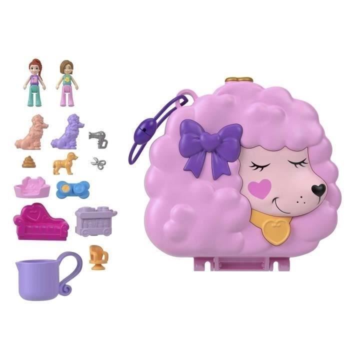 Polly Pocket-Coffret Toilettage Caniche 2†figurines et 12†accessoires HKV35