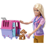 Barbie-Sauvetage d'Animaux-Coffret poupÈe blonde et accessoires HRG50