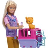 Barbie-Sauvetage d'Animaux-Coffret poupÈe blonde et accessoires HRG50