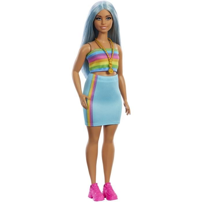 Barbie-Barbie Fashionistas-PoupÈe cheveux bleus 65eme anniversaire HRH16