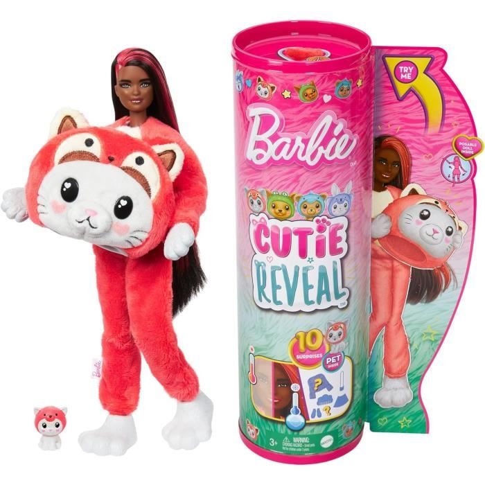 Barbie-Cutie Reveal-Costume-Themed Doll, Panda Kitten HRK23