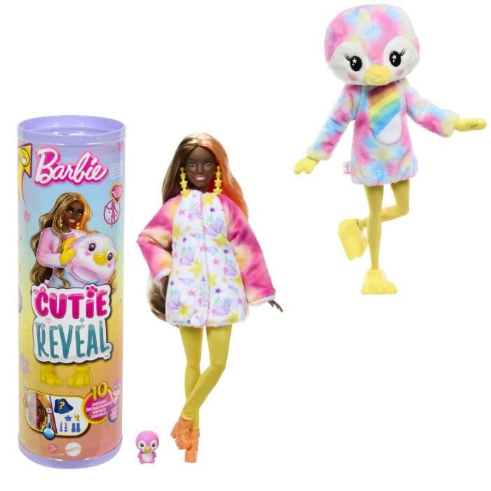 Barbie-Barbie Cutie Reveal-Colorful Dream Penguin Doll and 10 Surprises HRK40