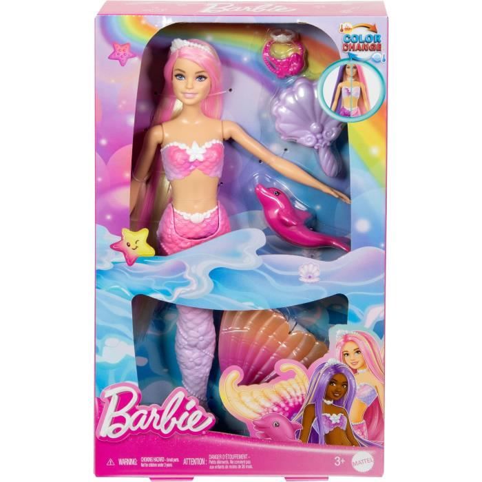 Barbie-Sirene ´†Malibu†ª-PoupÈe avec changement de couleur HRP97