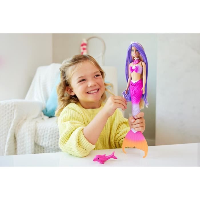 Barbie-Sirene « Malibu »-Poupée avec changement de couleur HRP97