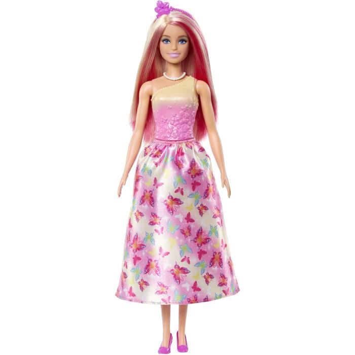 Barbie-PoupÈes Sirenes avec cheveux et nageoire colorÈs et serre-tete HRR08