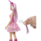 Barbie-PoupÈes Licorne avec cheveux fantaisie et tenues effet dÈgradÈ HRR13