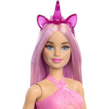 Barbie-PoupÈes Licorne avec cheveux fantaisie et tenues effet dÈgradÈ HRR13