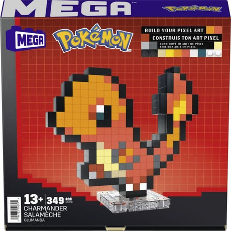 MEGA-Pok?mon-Salam?che-Coffret de construction r?tro 349 pi?ces - MEGA Pok?mon - HTH76